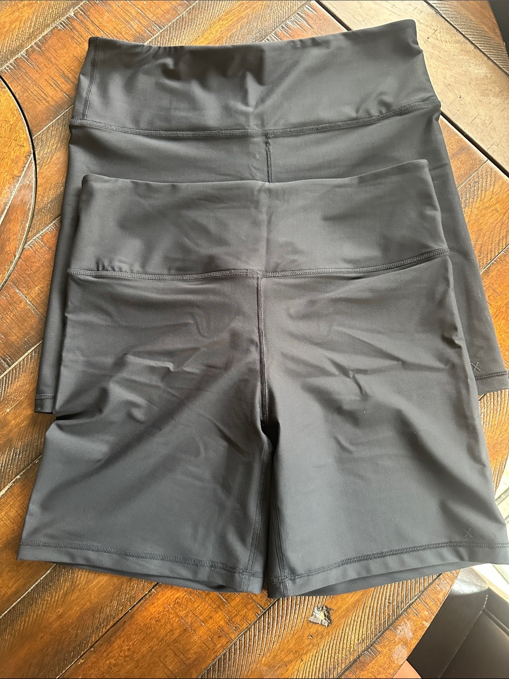 2 Savage X Fenty Black High-Waist Bike Shorts